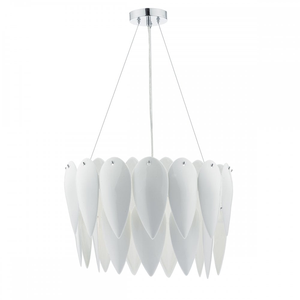 Phillipa 3 Light Pendant White Ceramic