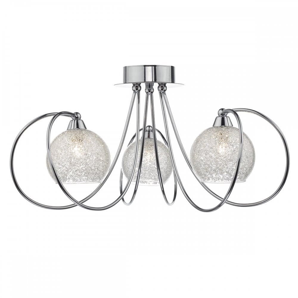 Rafferty 3 Light Semi Flush Polished Chrome