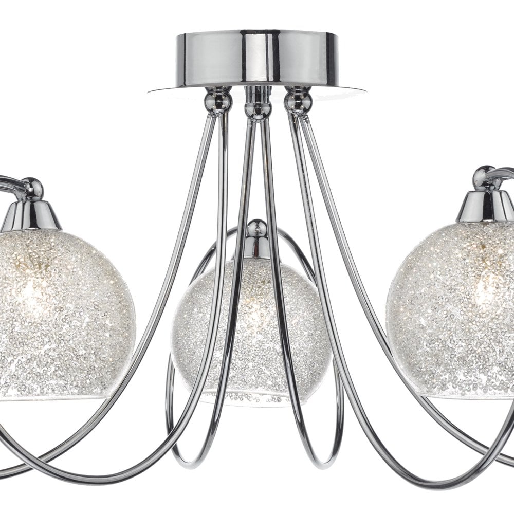 Rafferty 3 Light Semi Flush Polished Chrome