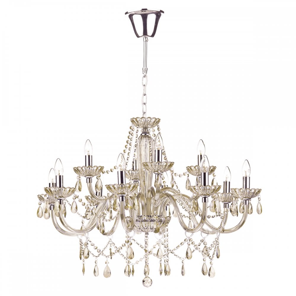 Raphael 12 Light Chandelier Champagne Crystal