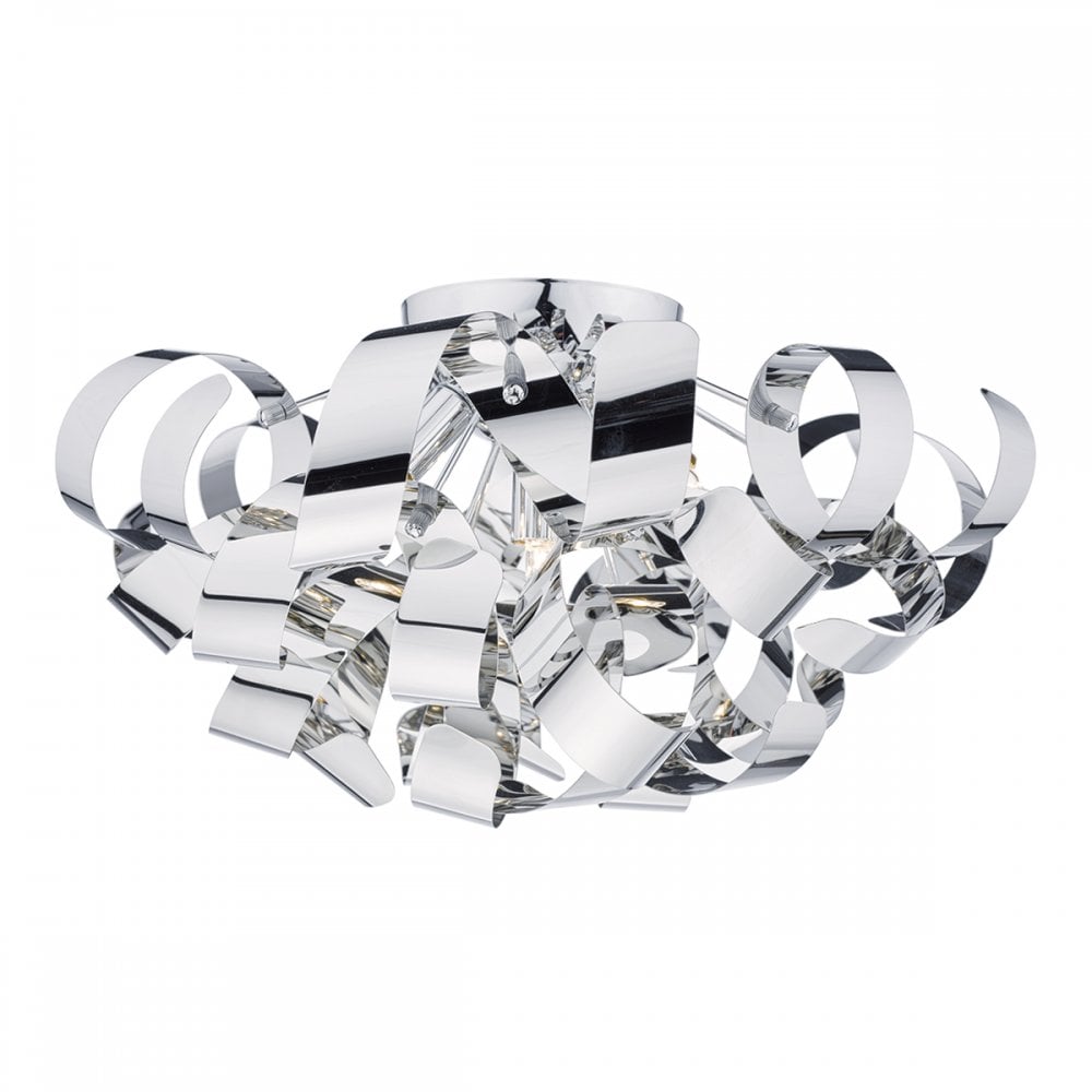 Rawley 5 Light Flush Polished Chrome 60cm