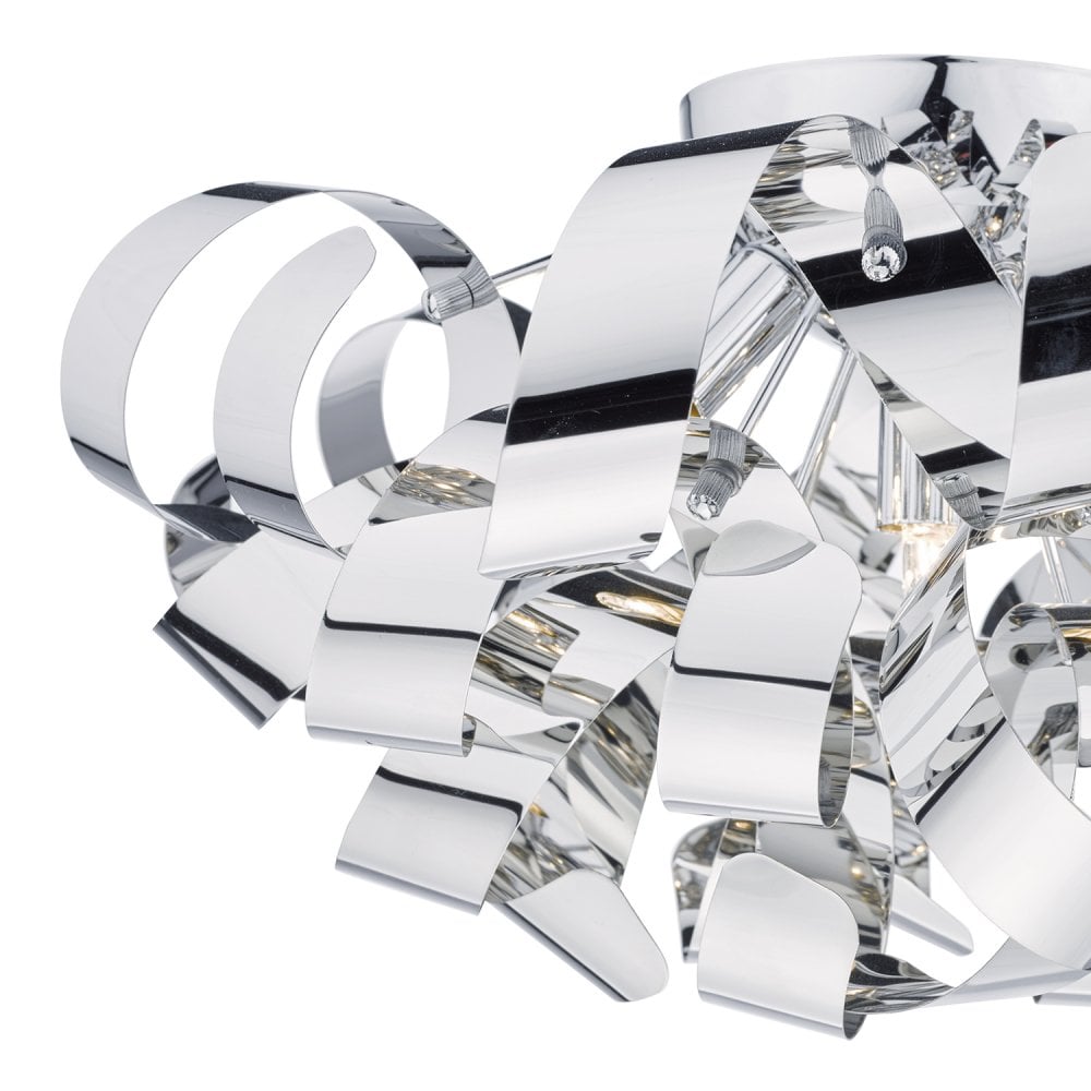 Rawley 5 Light Flush Polished Chrome 60cm