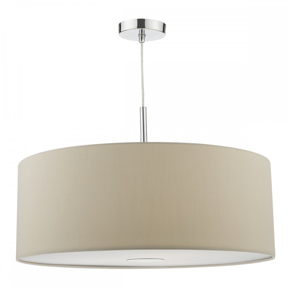 Ronda 60cm 3 Light Pendant Ecru c/w diffuser