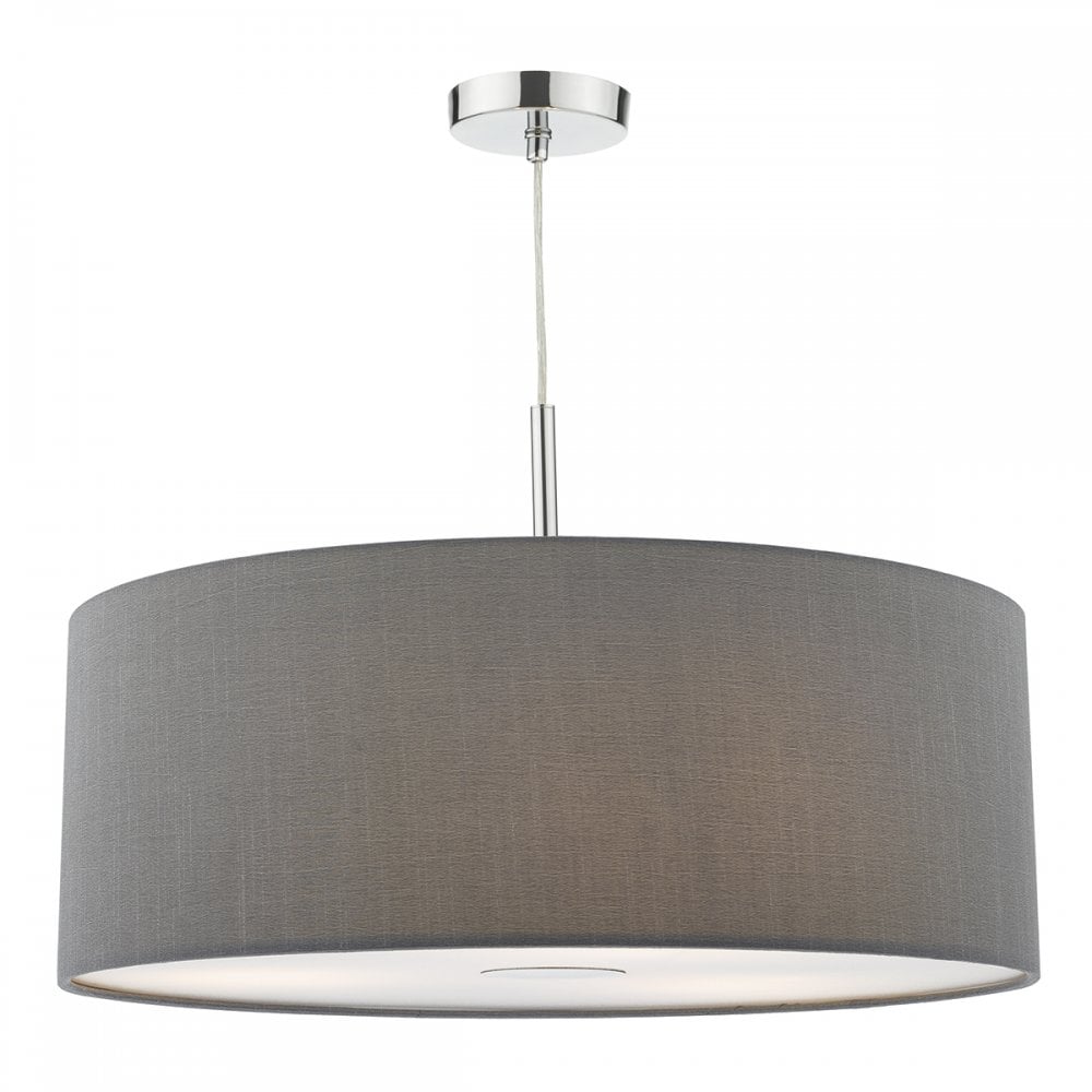 Ronda 60cm 3 Light Pendant Slate Grey c/w diffuser