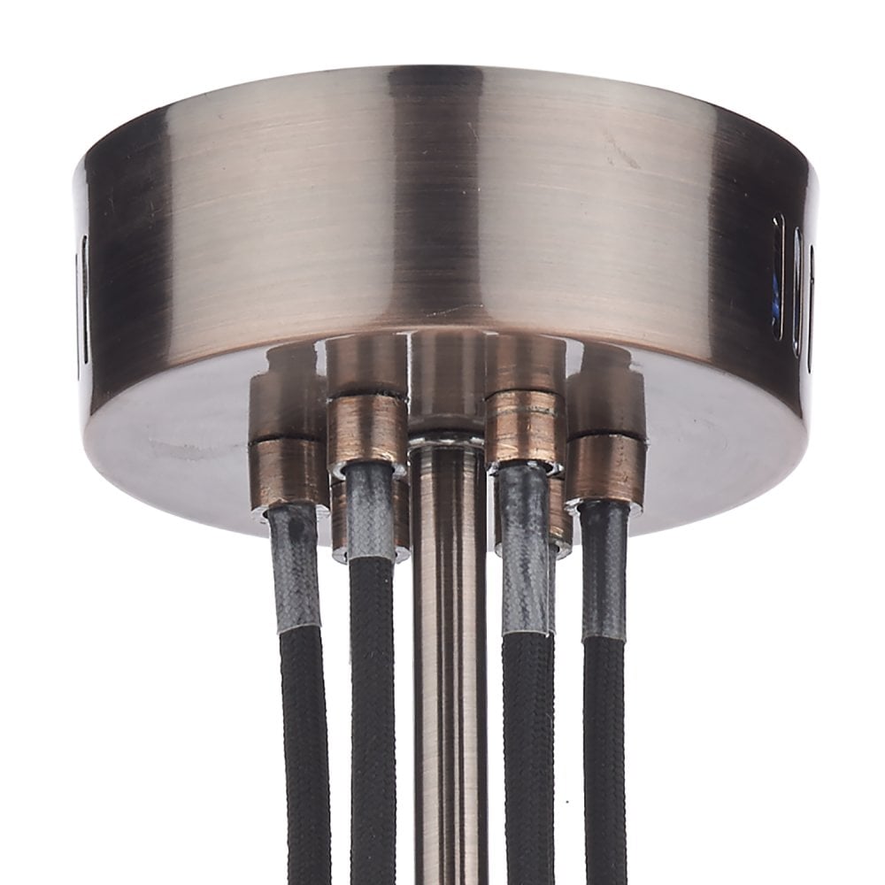 Scroll 6 Light Semi Flush Copper