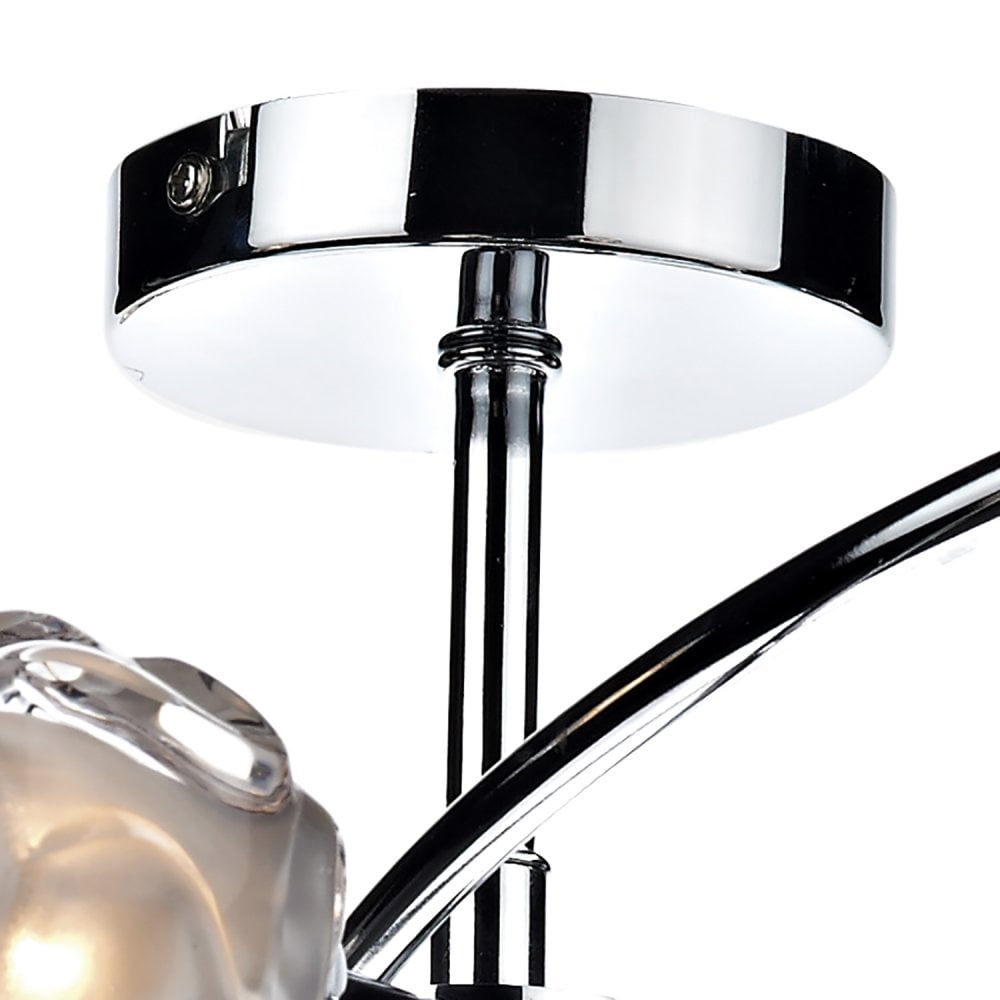 Seattle 8 Light Semi Flush Polished Chrome