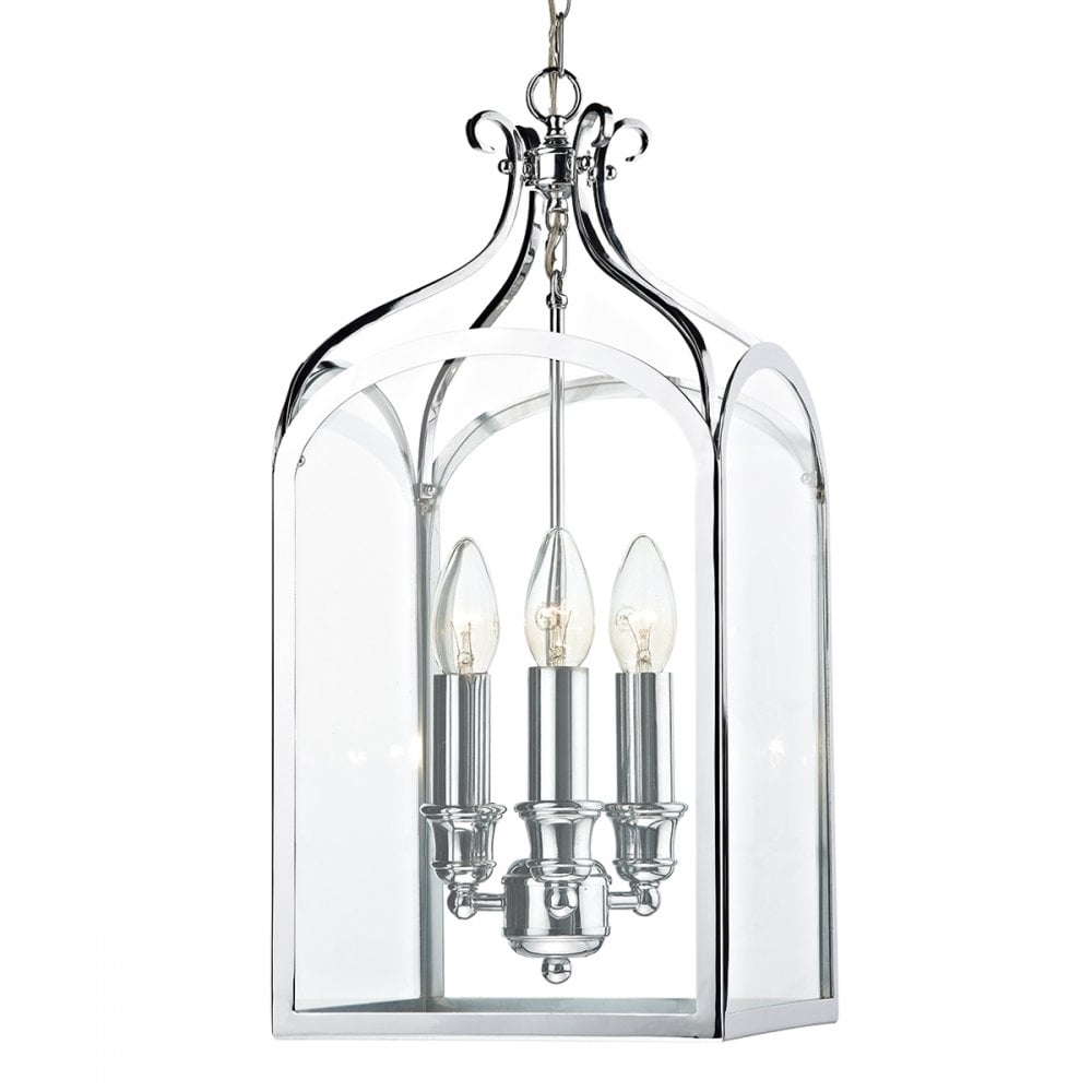 Senator 3 Light Pendant Polished Chrome