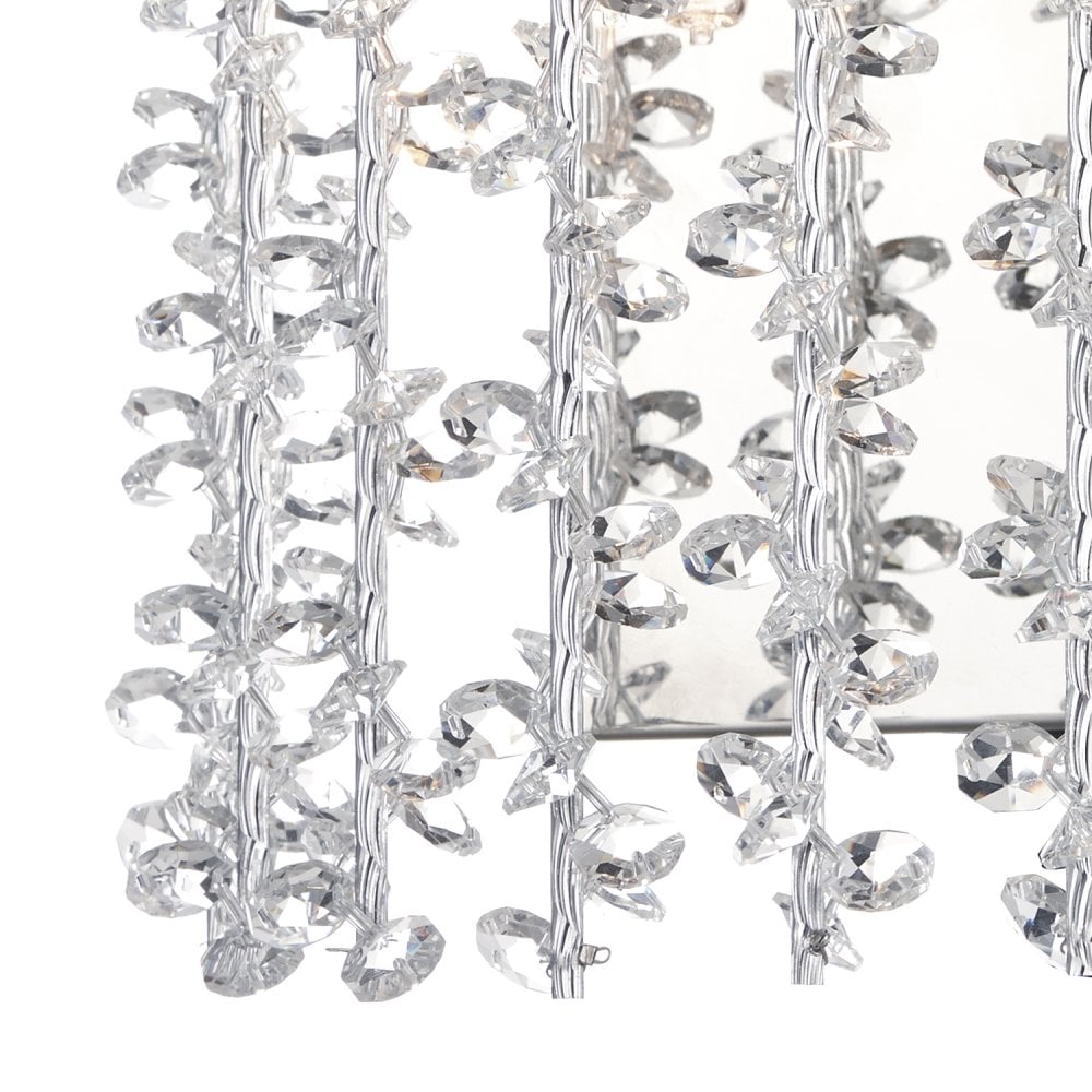 Sestina 2 Light Wall Bracket Decorative Rods with Crystal Beads