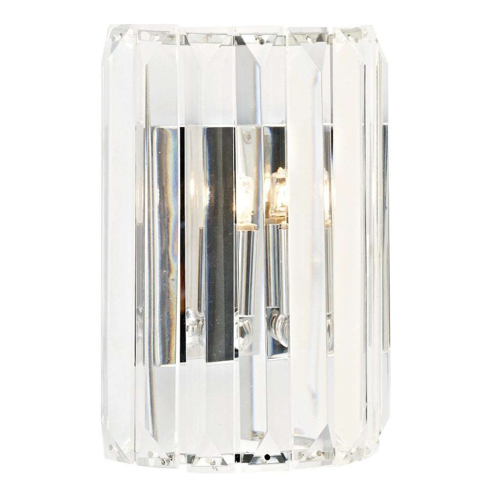 Sketch 1 Light Crystal Wall Bracket Polished Chrome