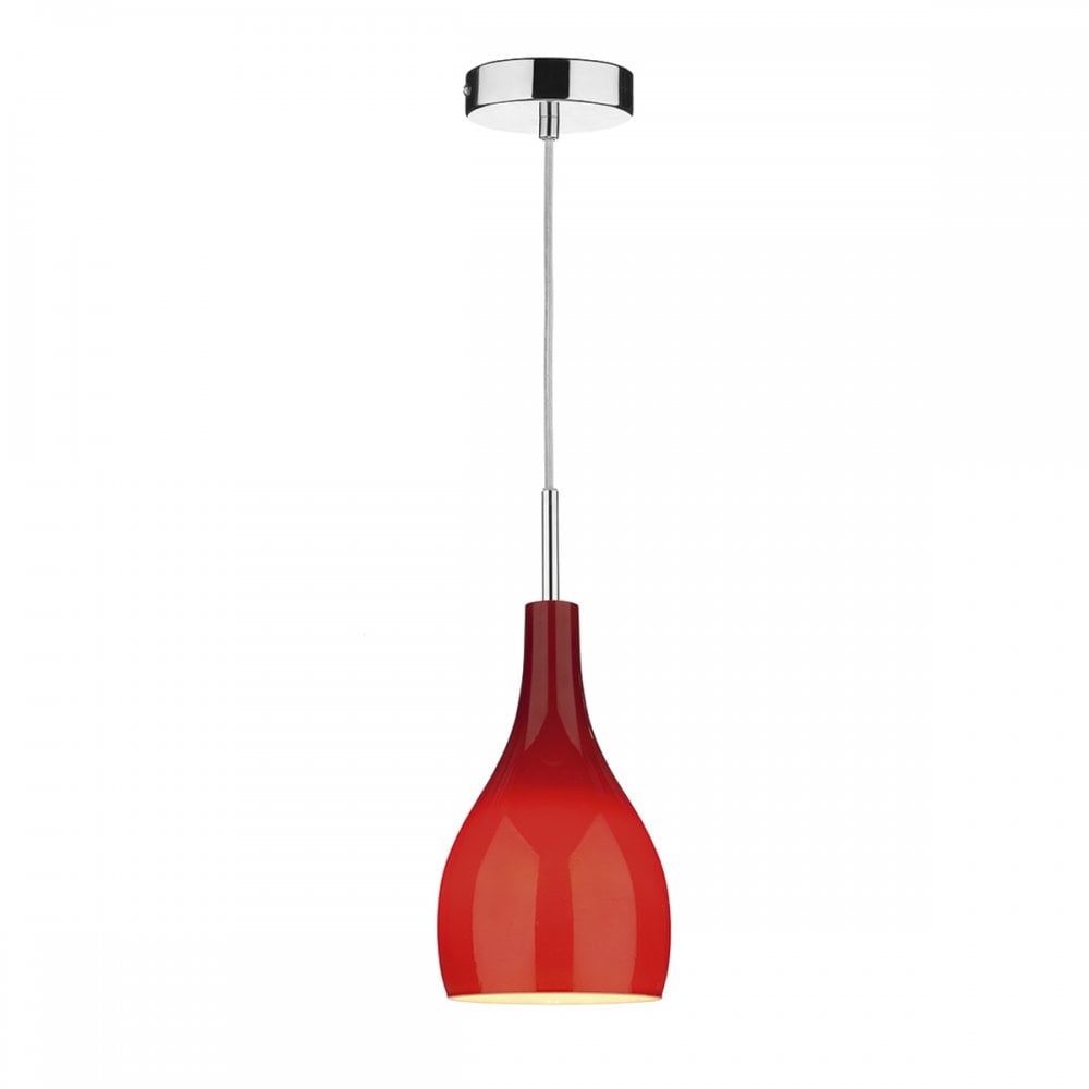 Soho 1 Light Pendant Red