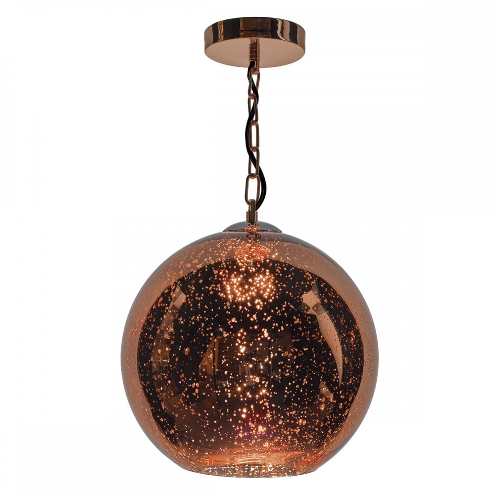 Speckle 1 Light Electro Plated Pendant Copper Finish