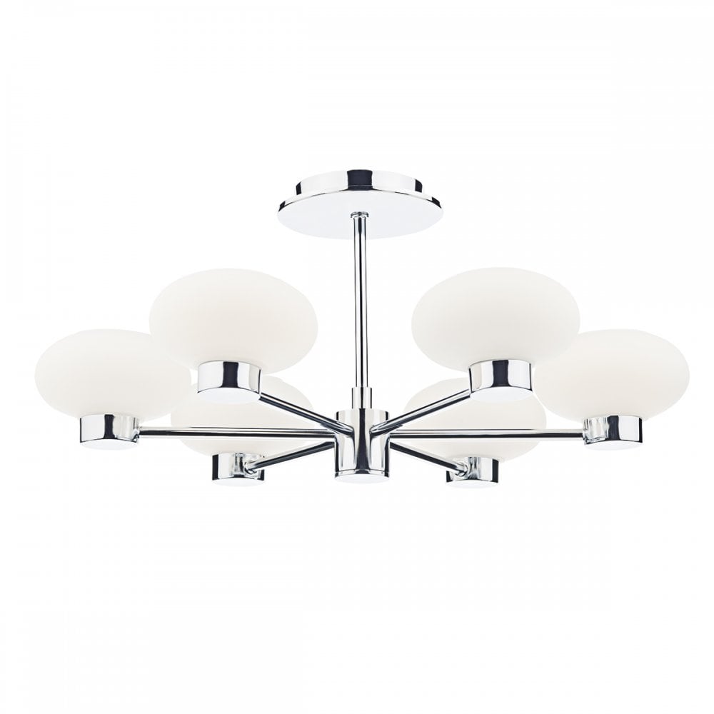 System 6 Light Semi Flush Polished Chrome