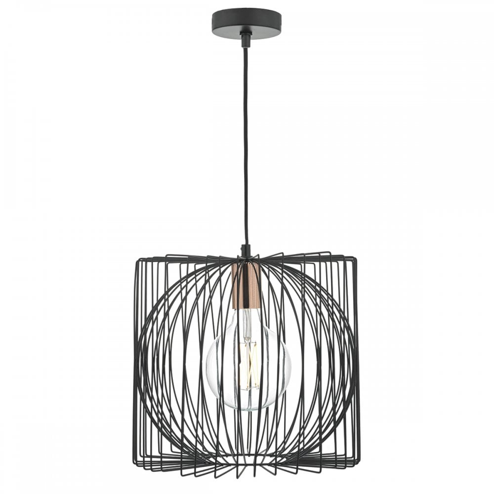 Taplow 1lt Pendant Black & Copper