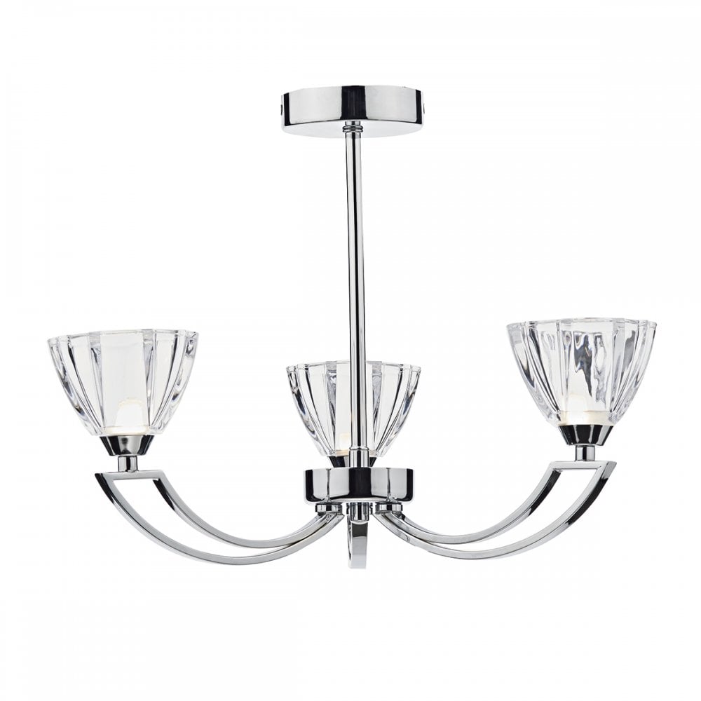 Vito 3 Light Semi Flush Polished Chrome