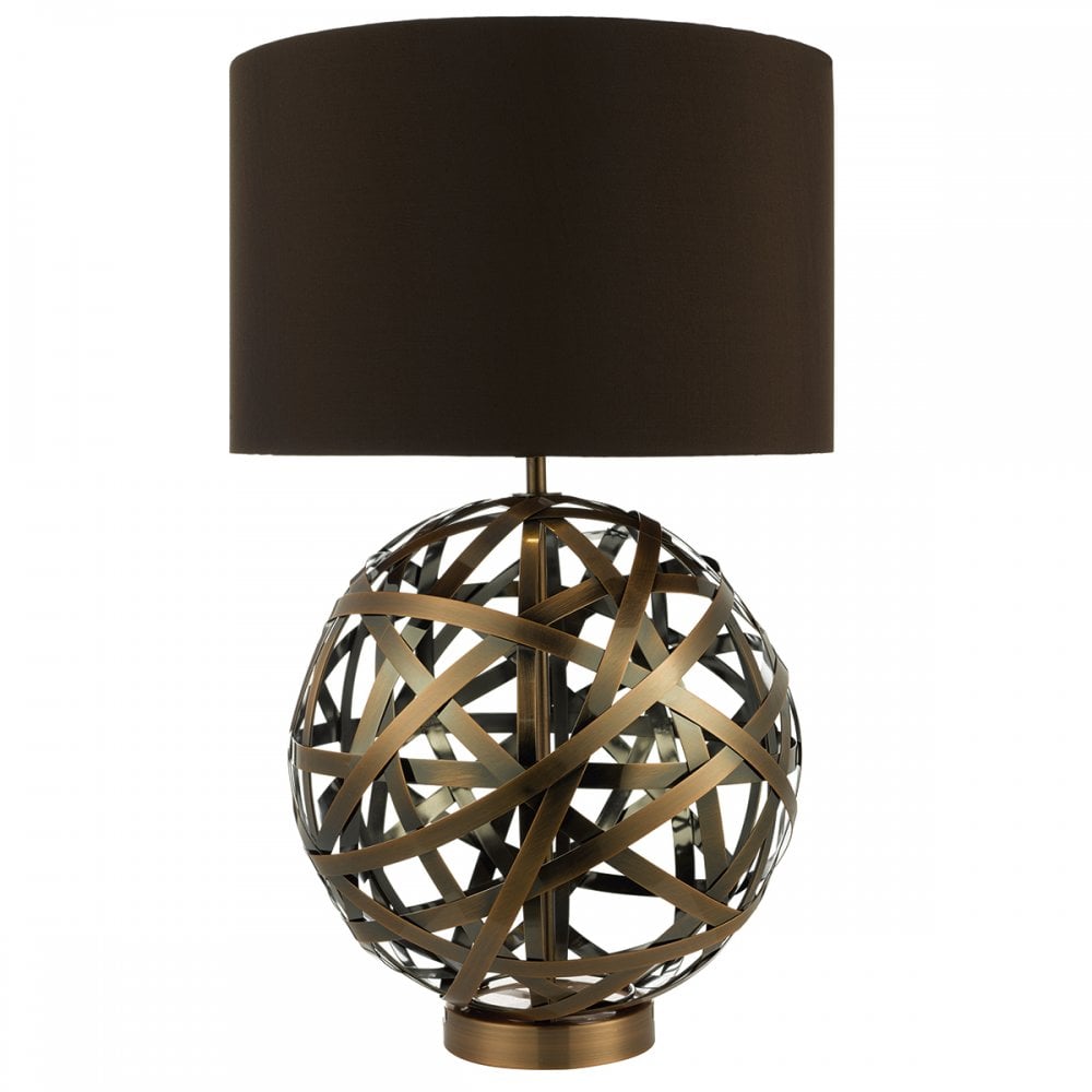 Voyage TL Woven Antique Copper Ball with Matching Lined Shade.