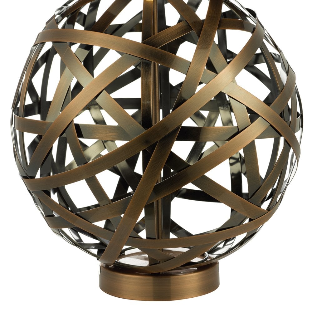 Voyage TL Woven Antique Copper Ball with Matching Lined Shade.