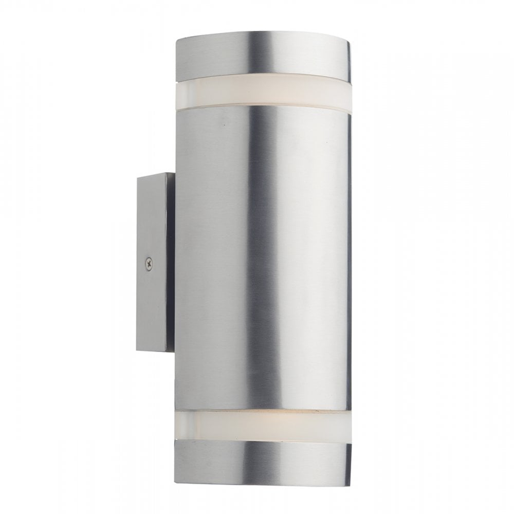 Wessex 2 Light Cylinder Stainless Steel Wall Bracket LED IP44