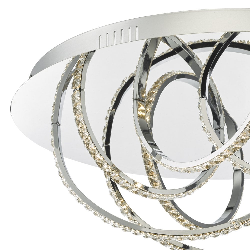 Zancara 7lt Flush Polished Chrome and Crystal LED