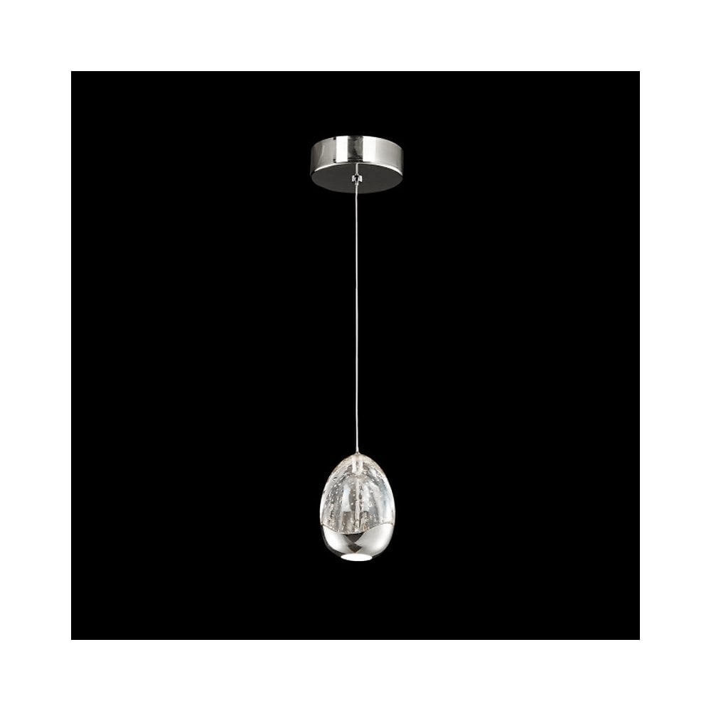 Modern Chrome Egg Ceiling Pendant