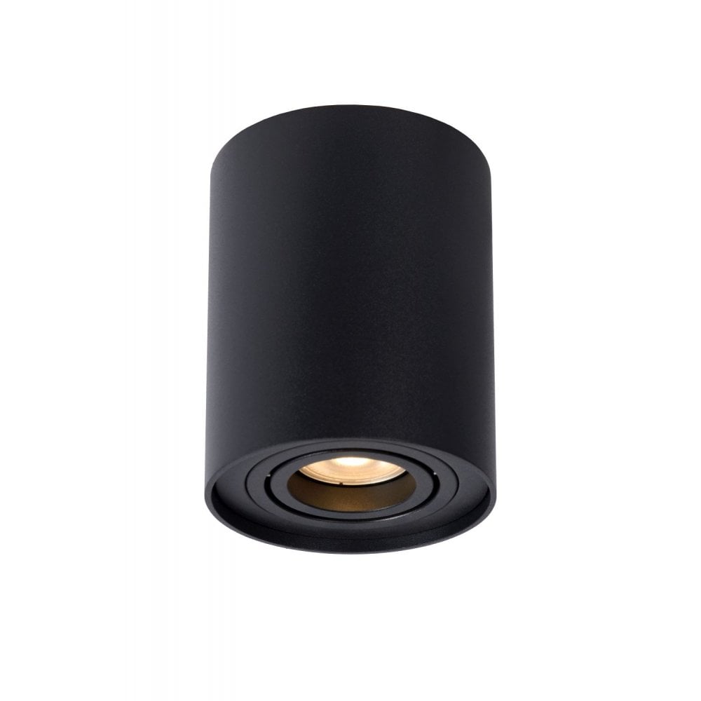 Tube Modern Cylinder Aluminum Black Ceiling Spot Light