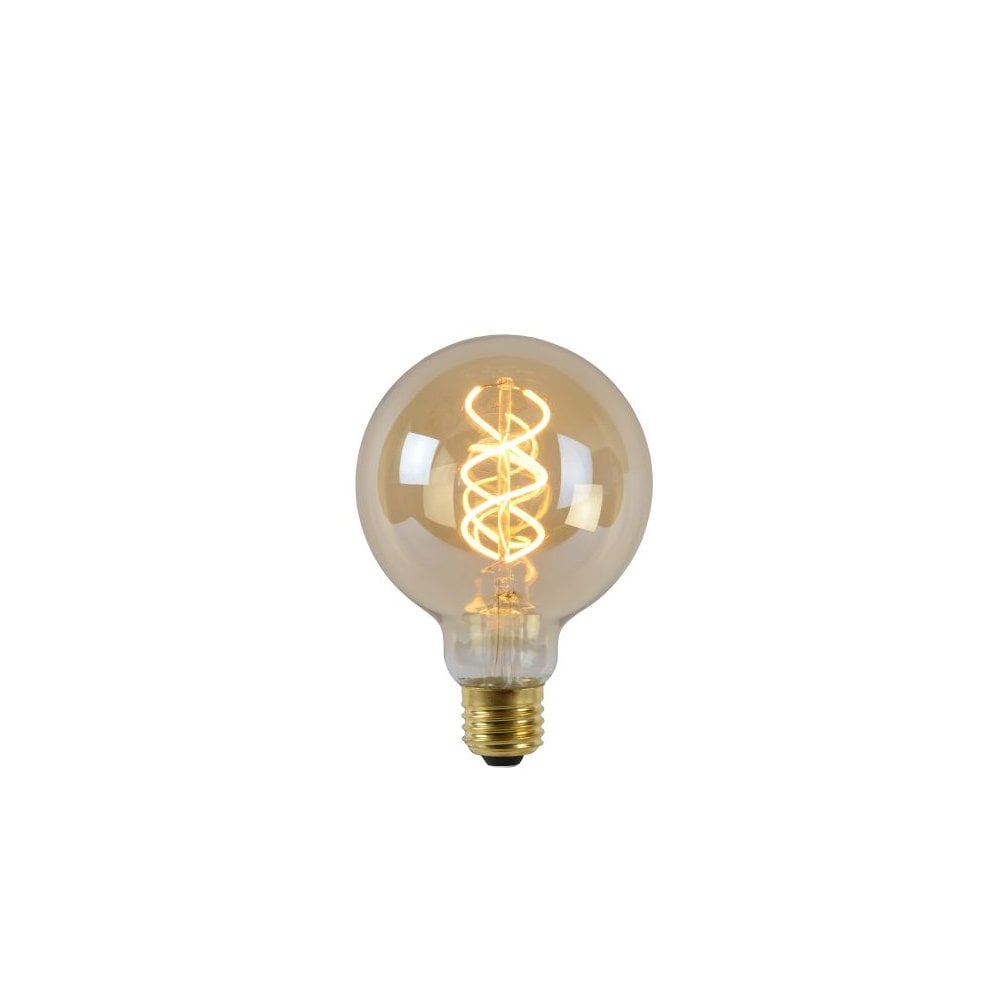 LED Bulb Shape: Round Glass Amber Filament bulb