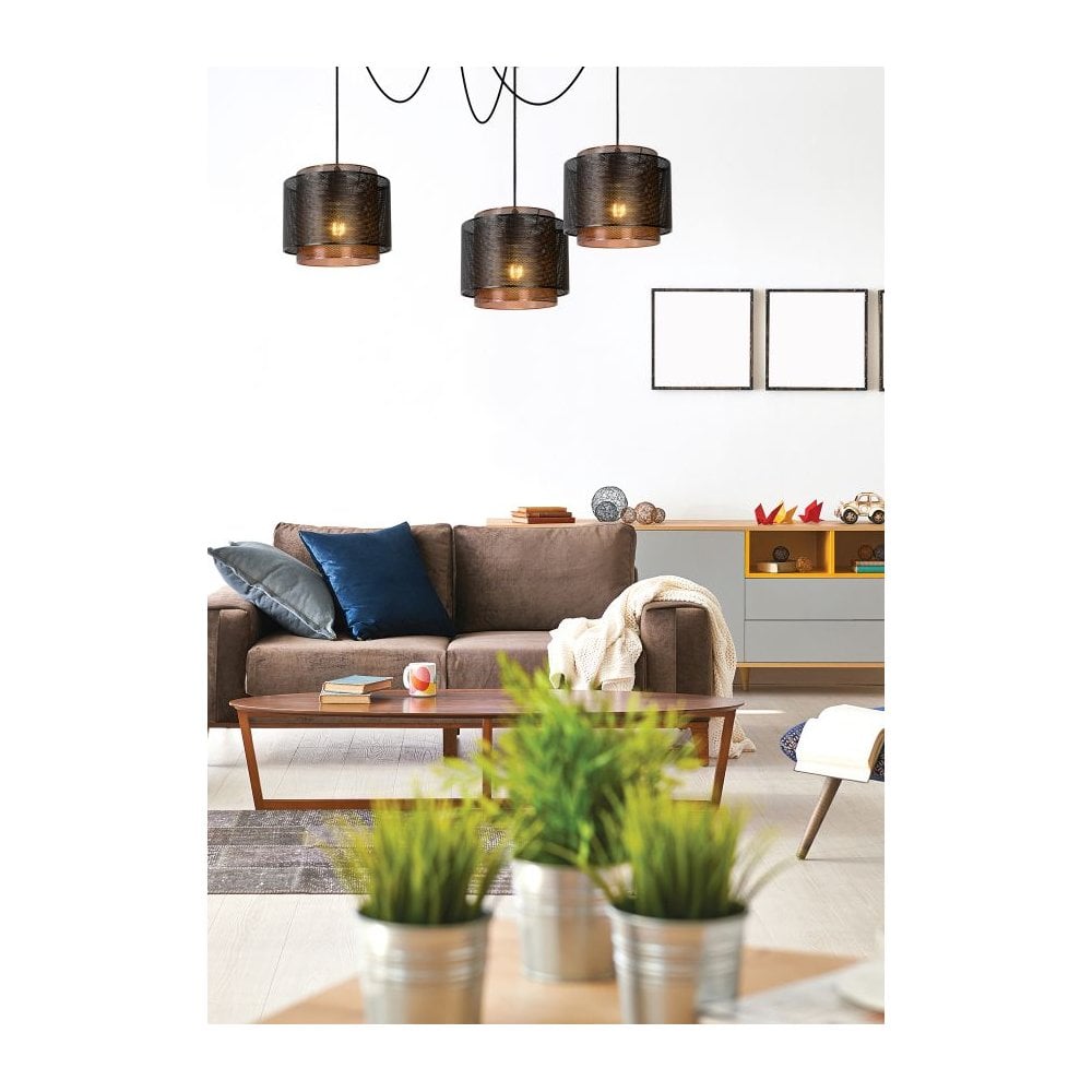 Orrin Modern Cylinder Metal Black Pendant Light