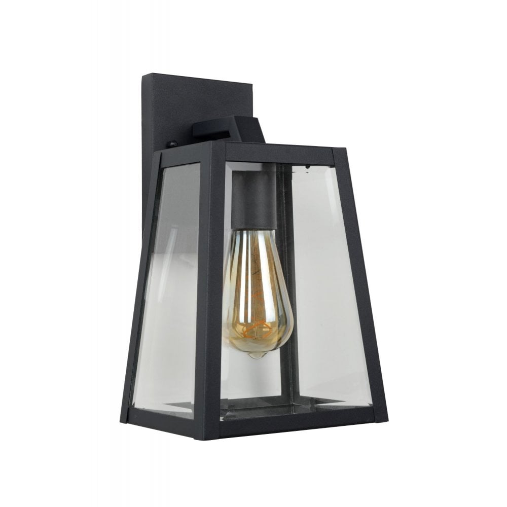 Matslot Cottage Corner-Shaped Metal Black Wall Light