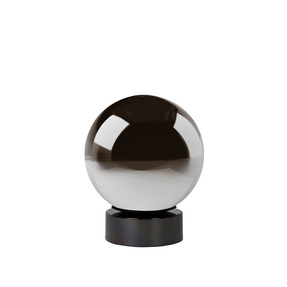 Jorit Modern Globe Glass Smoke Grey Table Lamp