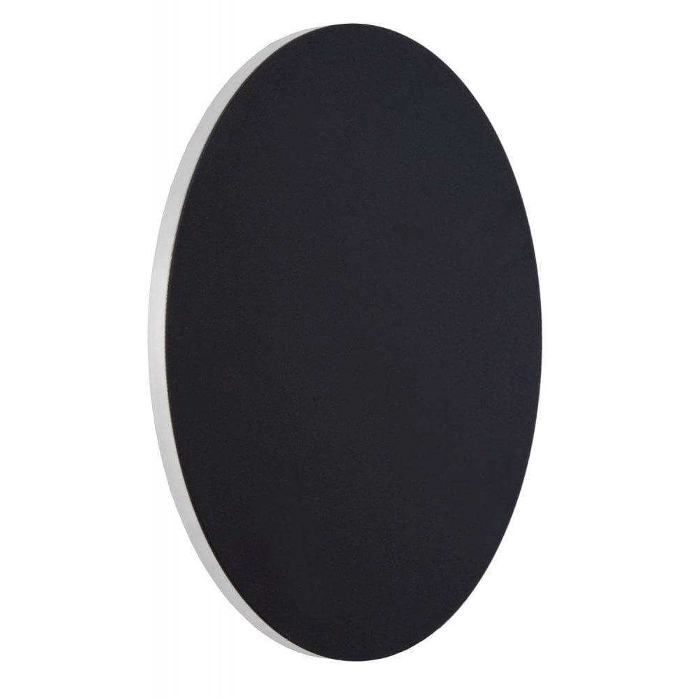 Eklyps LED Modern Round Aluminum Black Wall Light