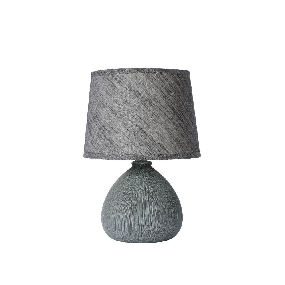 Ramzi Cottage Round Ceramics Grey Table Lamp