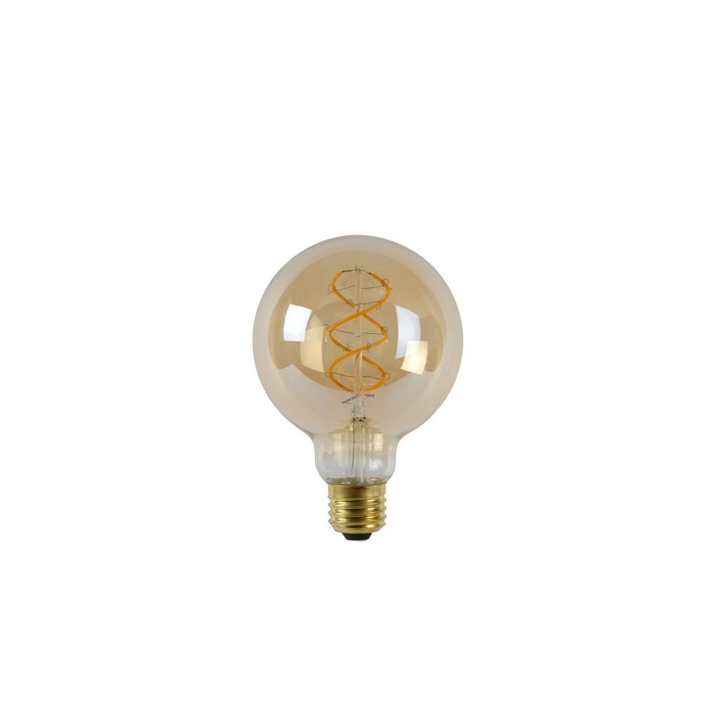 LED Bulb Shape: Round Glass Amber Filament bulb