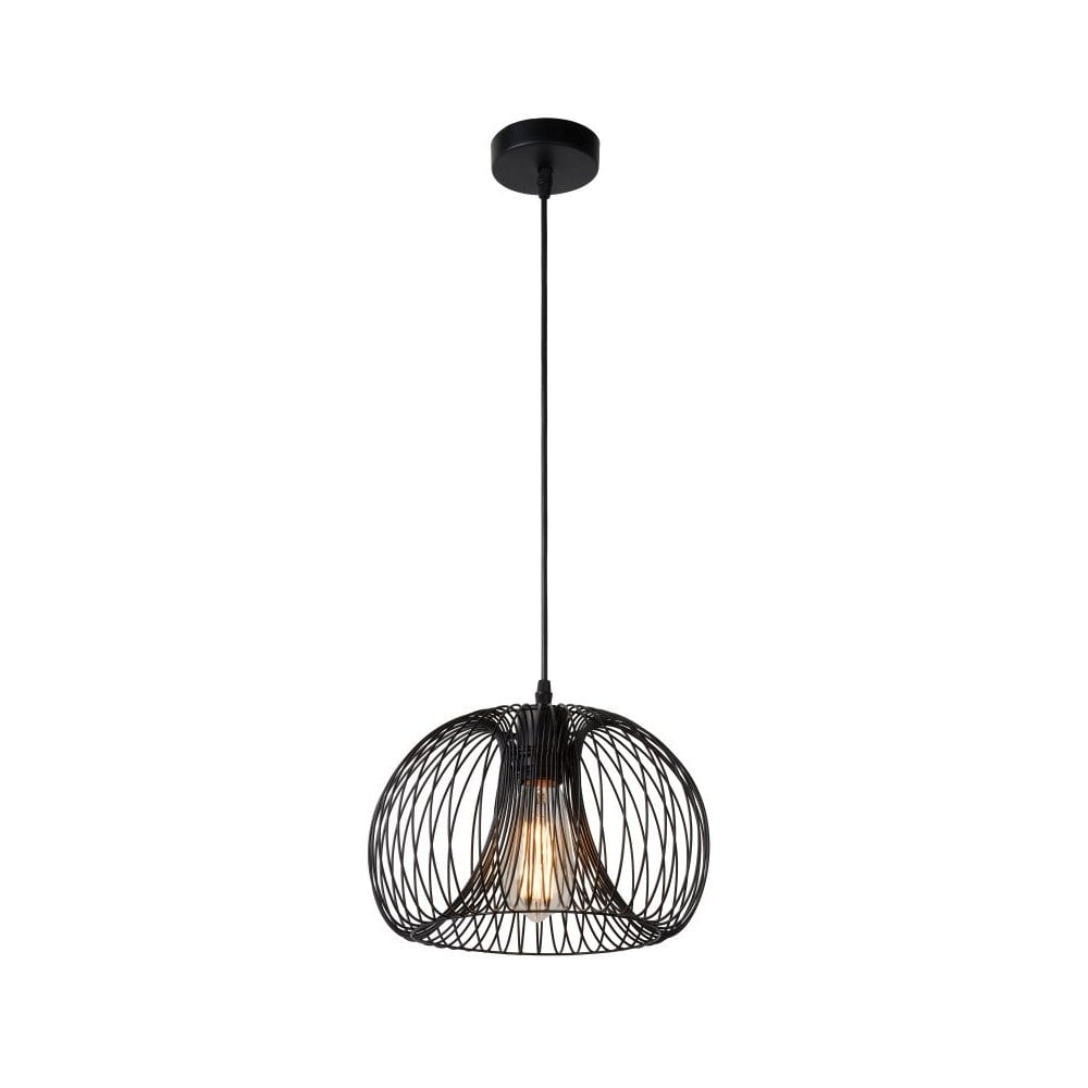 Vinti Vintage Round Metal Black Pendant Light