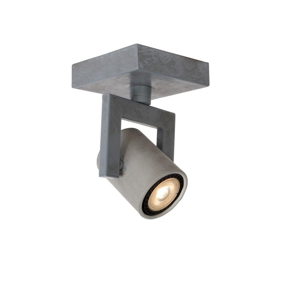 Conni-LED Industrial Square Metal Grey Ceiling Spot Light