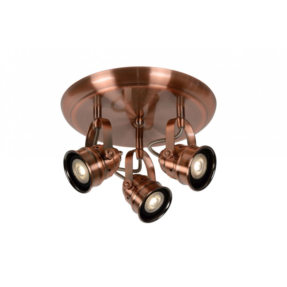 Cigal Cottage Round Metal Copper Ceiling Spotlight