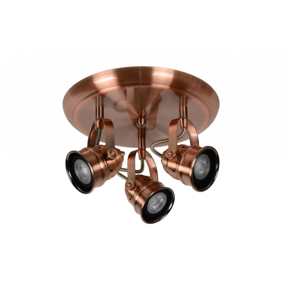 Cigal Cottage Round Metal Copper Ceiling Spotlight