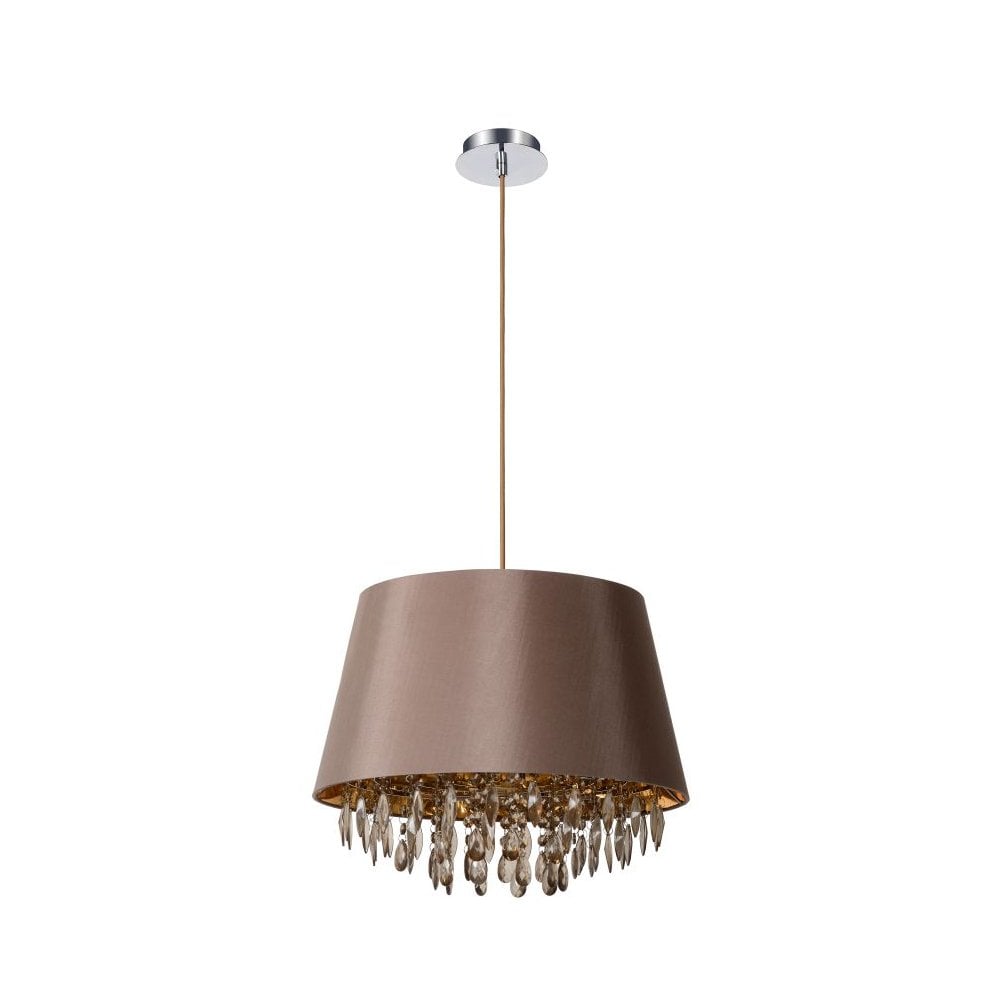 Dolti 45cm Taupe Crystal Ceiling Hanging Pendant