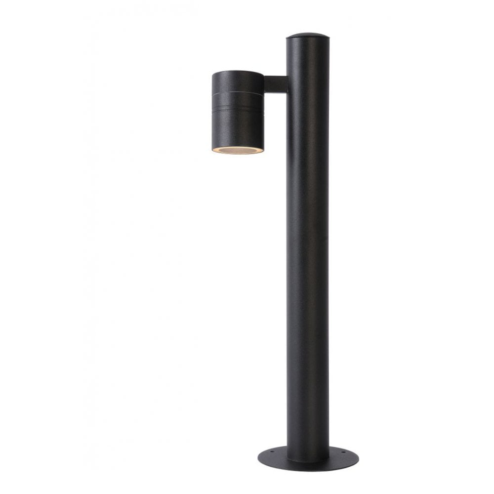 Arne-LED Modern Round Steel Black Bollard Light
