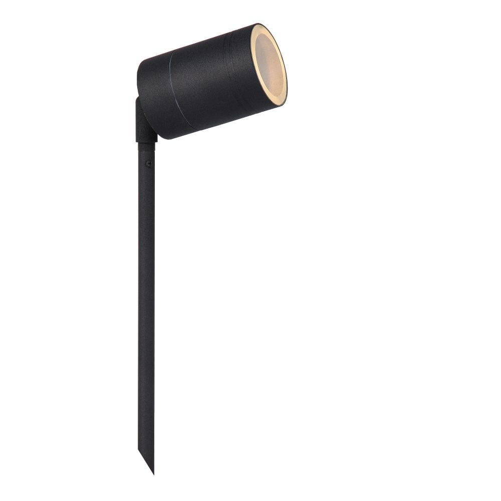 Arne-LED Modern Round Steel Black Garden Spotlight