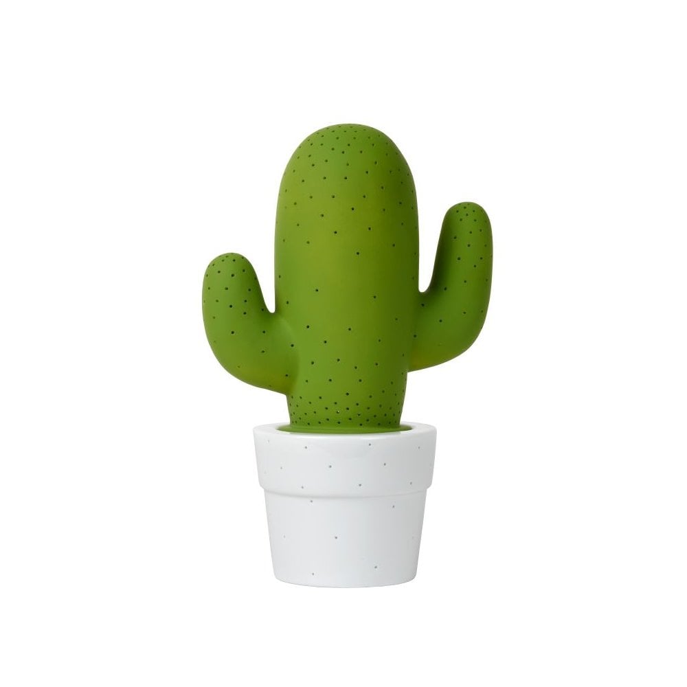 Cactus Retro Ceramics Green Table Lamp