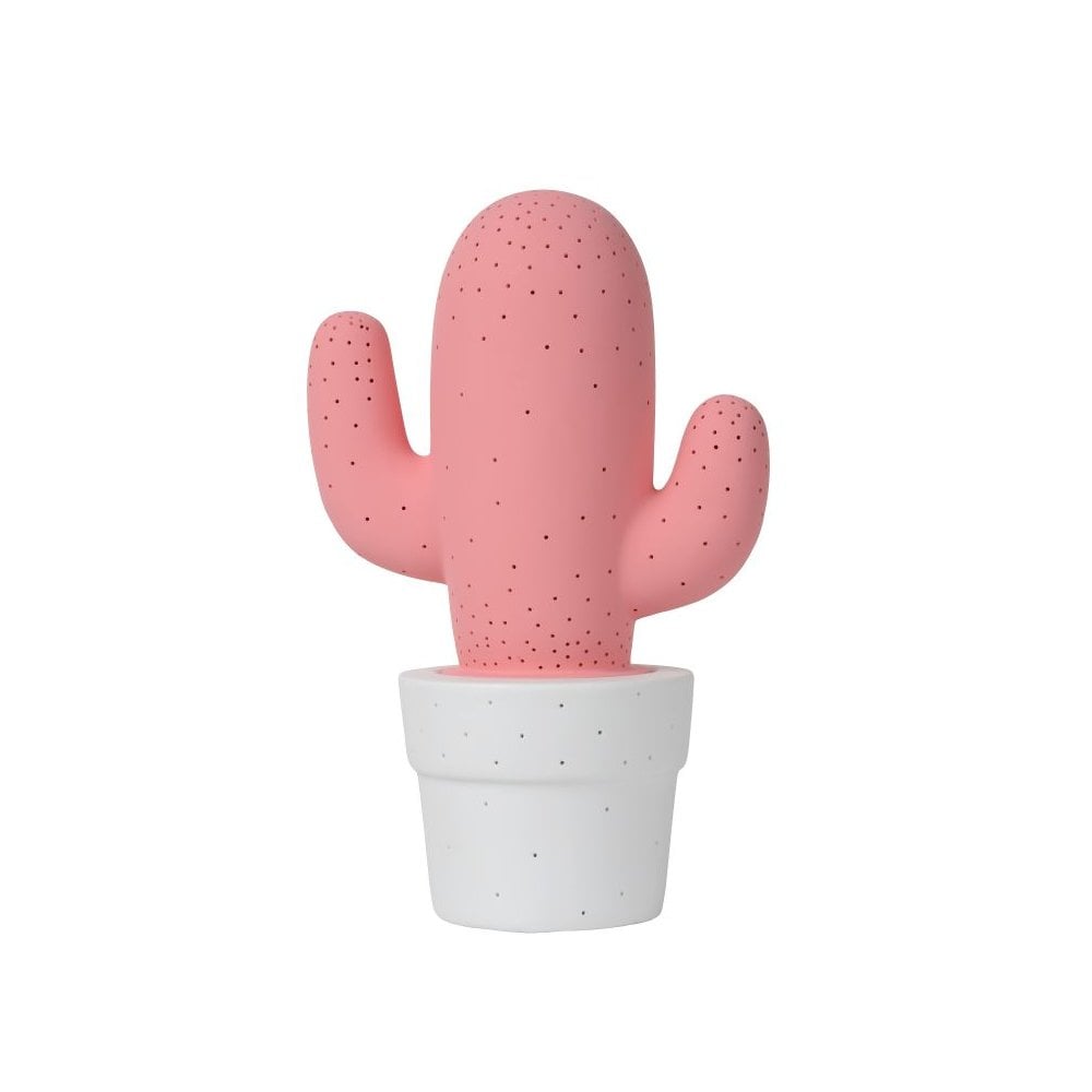 Cactus Retro Ceramics Pink Table Lamp