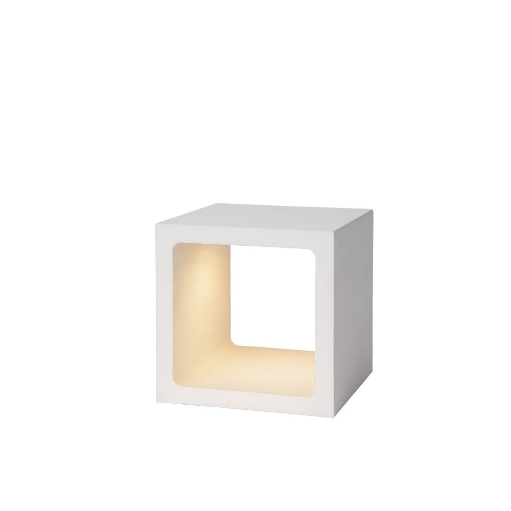 Xio Modern Square Metal White Table Lamp