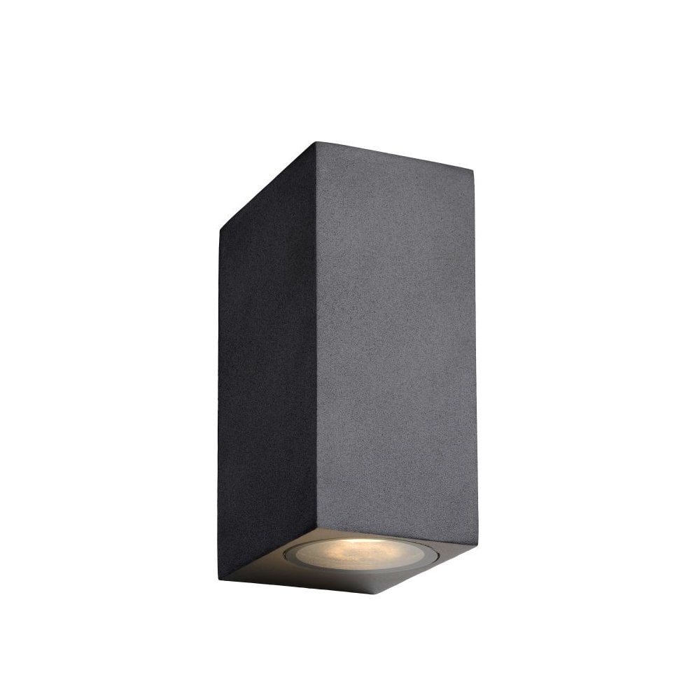 Zora-LED Modern Rectangle Aluminum Black Wall Spotlight