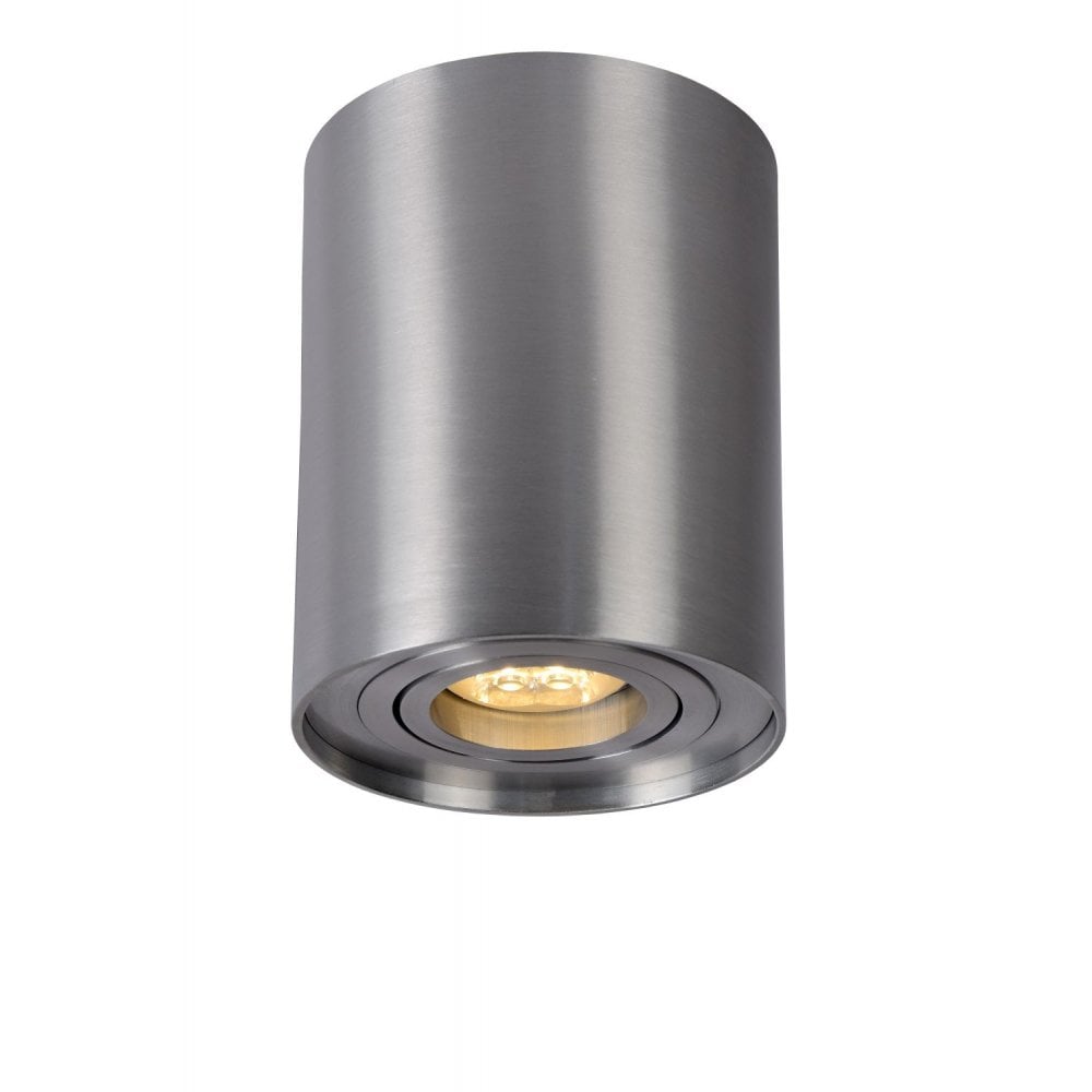 Tube Modern Cylinder Aluminum Satin Chrome Ceiling Spot Light
