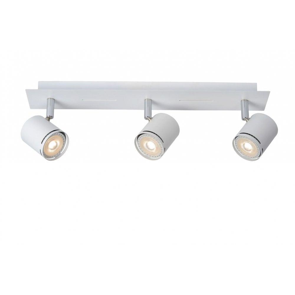 Rilou Modern Rectangle Metal White and Chrome Ceiling Spot Light