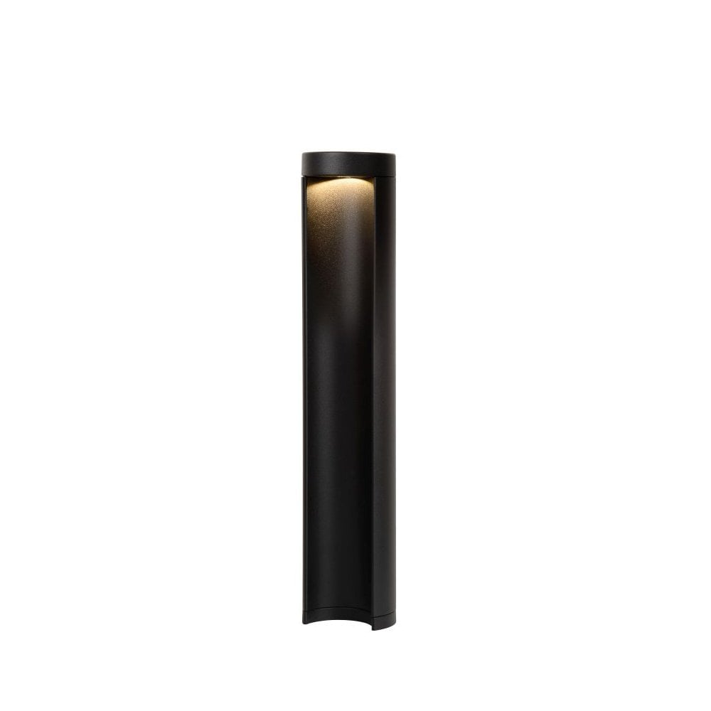 Combo Modern Cylinder Aluminum Black Bollard Light