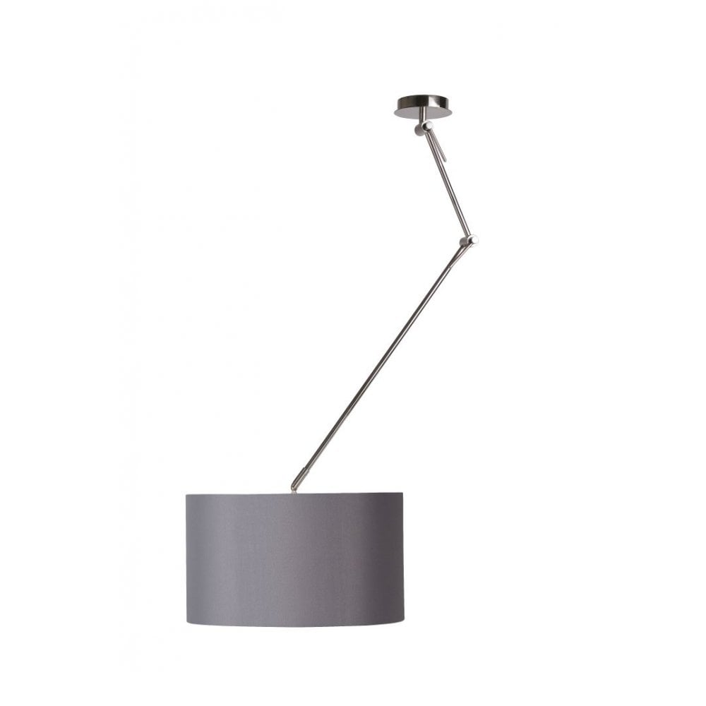 Eleni Modern Round Steel Grey Pendant Light