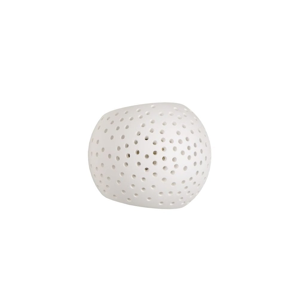 ideas4lighting Gipsy Modern Half-Round Plaster White Wall Light by Lucide