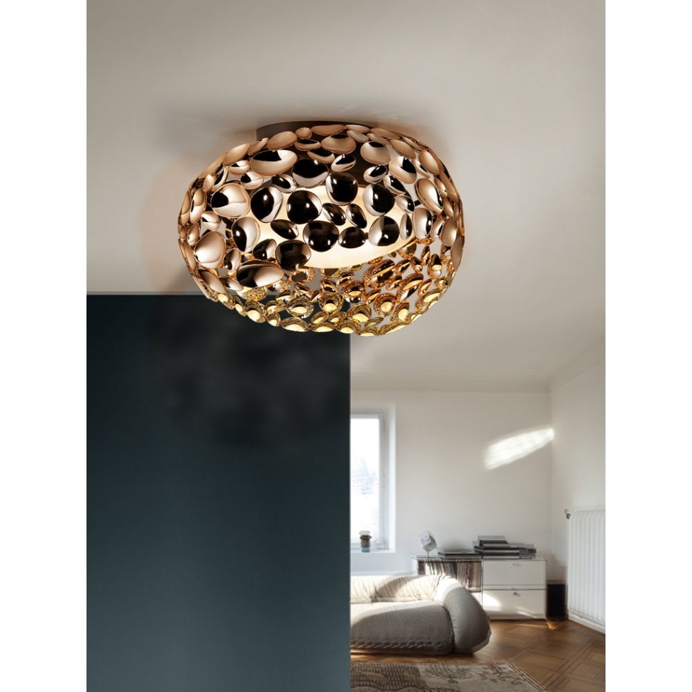 Narisa Chromed Opal Ceiling Lamp 5 Light 47 x 25 cm