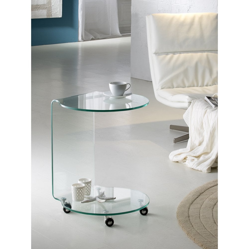 Glass Round Side Table