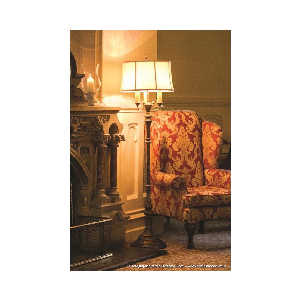 Cambridge Traditional Bronze 4 Bulb Floor Lamp & Shade